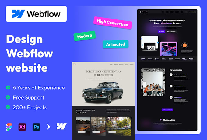 Gig Preview - Design interactive webflow website or figma to webflow