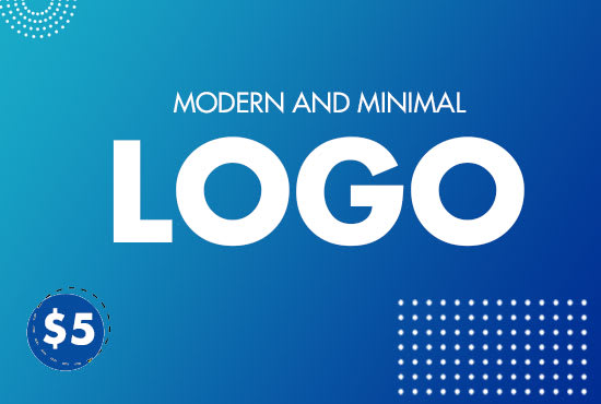 Gig Preview - Do modern and minimal logo for your brand