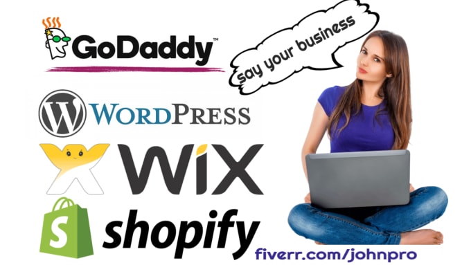 Gig Preview - Design wordpress, wix, godaddy website and shopify store