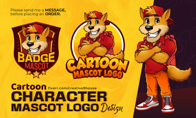 Gig Preview - Design stunning cartoon character mascot logo for your business, brand, team