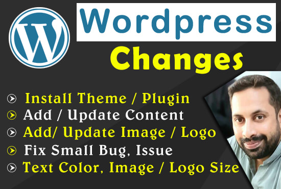 Gig Preview - Make changes,  customize and fix wordpress website bugs