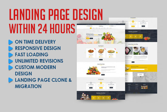 Gig Preview - Create a modern wordpress landing page design