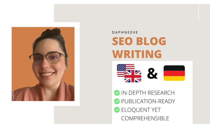 Gig Preview - Write a SEO blog post in english or german for you