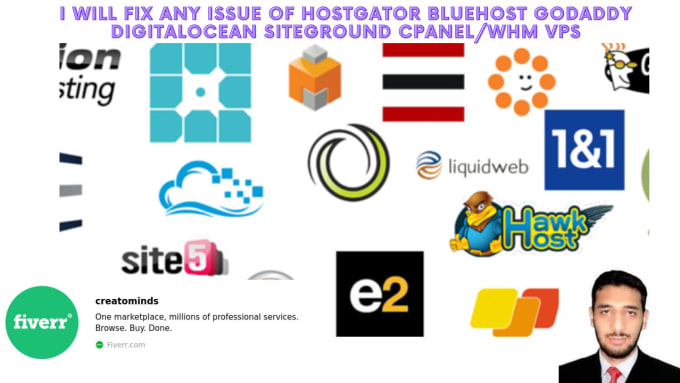 Gig Preview - Fix any issue of bluehost hostgator godaddy digitalocean siteground cpanel whm