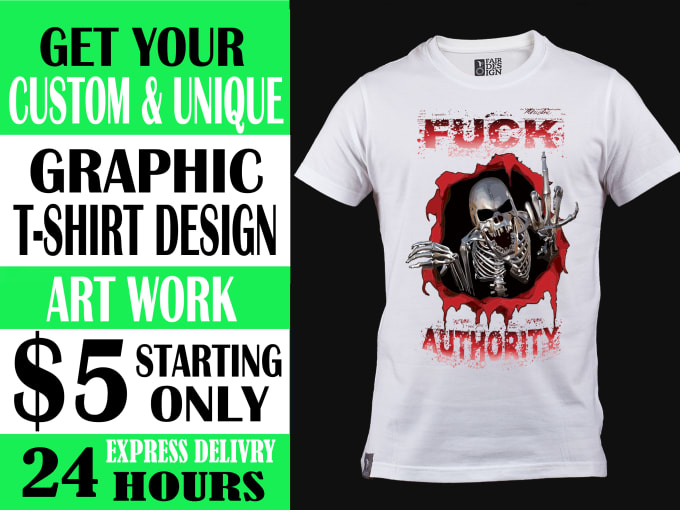 Gig Preview - Do custom unique trendy bulk 3d graphic t shirt design