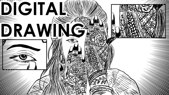 Gig Preview - Line art, illustration, sketch, drawing, cartoonize ,black and white 10