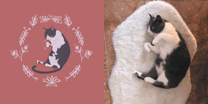 Gig Preview - Draw a cute custom portrait illustration of your pet, cat, dog