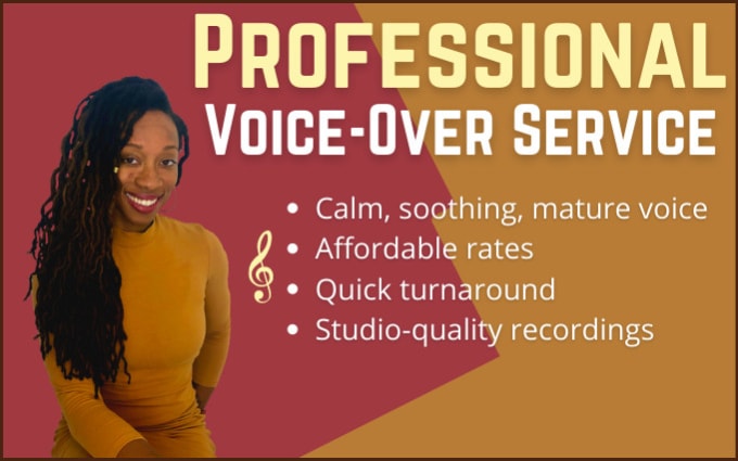 Bestseller - record a mature and calming woman voiceover