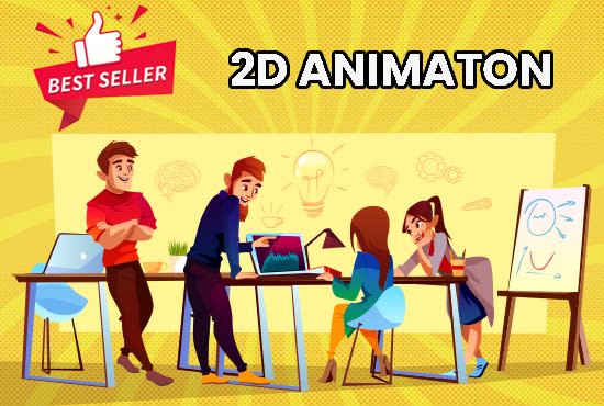 Gig Preview - Create 2d animation explainer video or animated infographic video ads