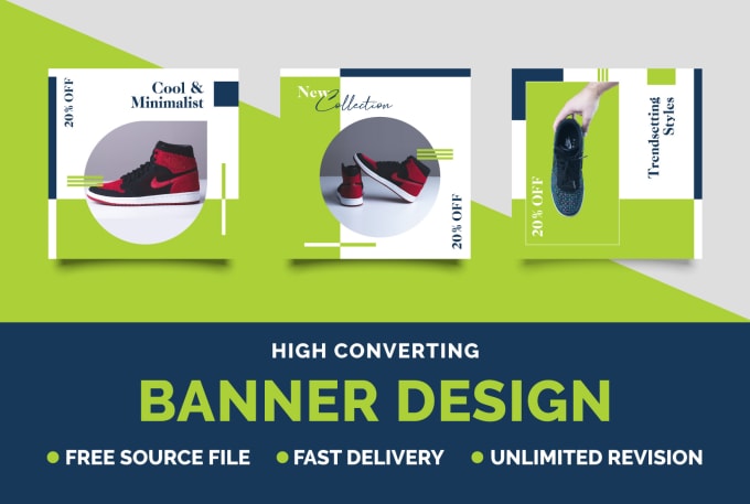 Gig Preview - Design professional web banner, google ad, header, flyer