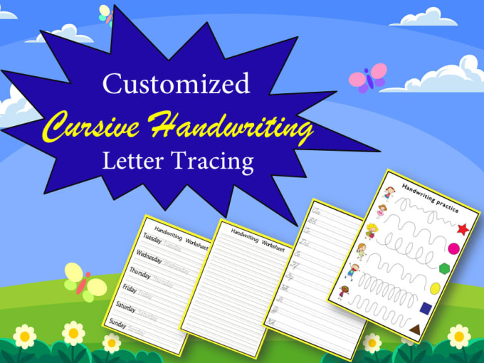 Gig Preview - Design handwriting activity kids book cover interior design for KDP