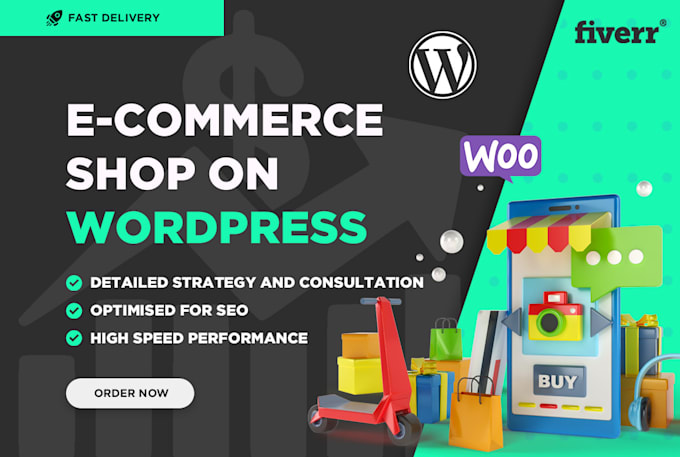 Gig Preview - Design develop build fast speed seo wordpress ecommerce store