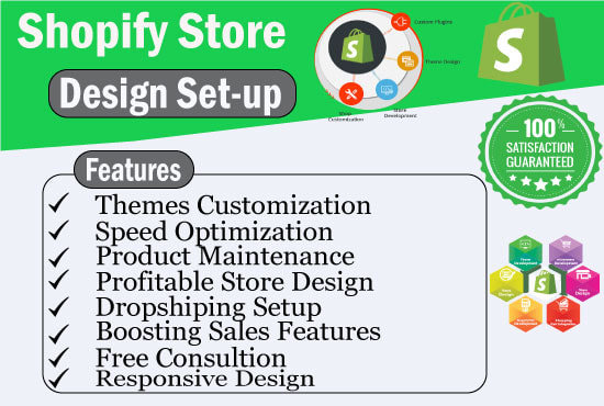 Gig Preview - Setup complete shopify website design,shopity store