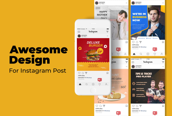 Gig Preview - Design instagram post in 4 hours with awesome content