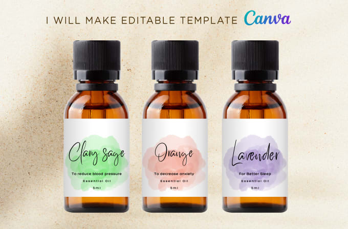 Gig Preview - Make editable template label design using canva