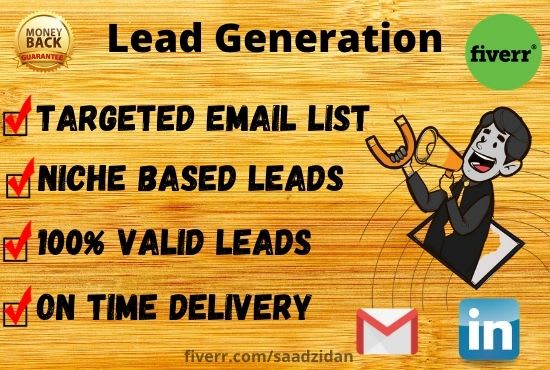 Gig Preview - Do b2b linkedin lead generation and email list building