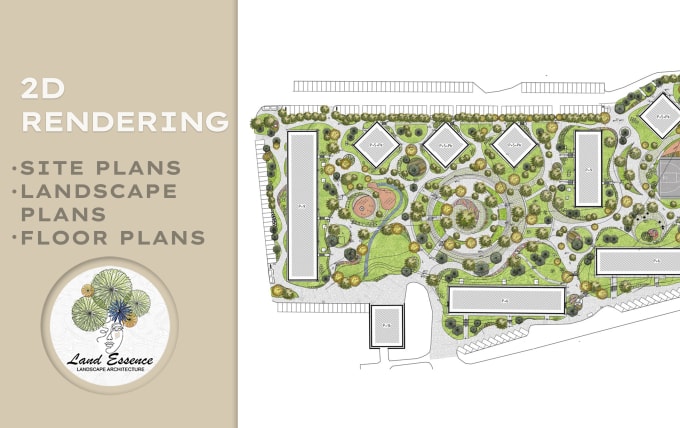 Gig Preview - Do 2d renderings of landscape plan, site plan, floor plan