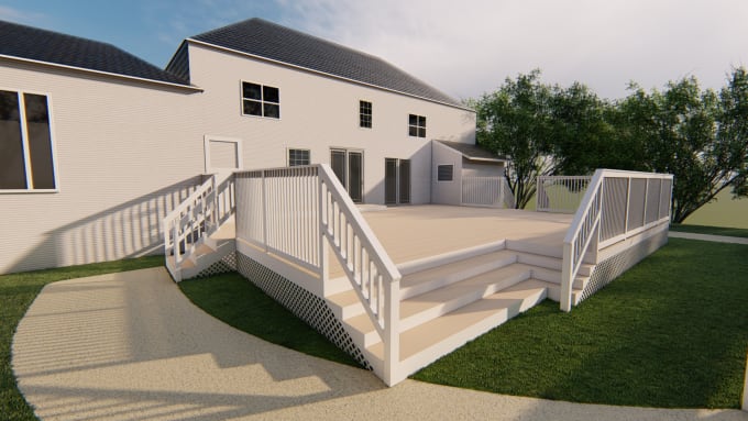 Gig Preview - Design your 3d deck,garden,swimming pool,outdoor landscape