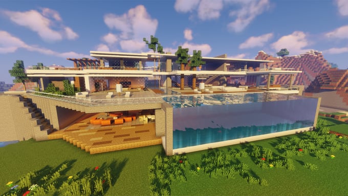 Gig Preview - Build you best modern house in minecraft java or bedrock