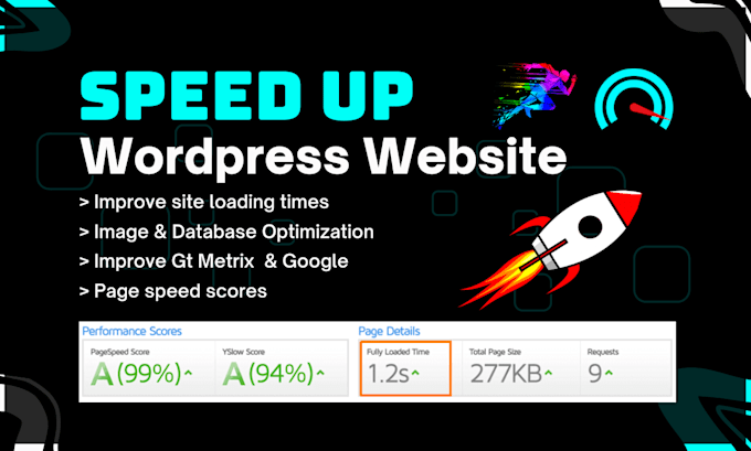 Gig Preview - Do wordpress speed optimization or speed up wordpress website