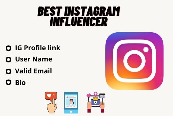 Gig Preview - Find best instagram influencer