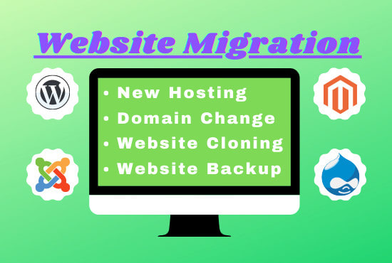 Gig Preview - Move or transfer website to new domain or host