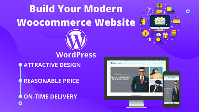 Gig Preview - Create woocommerce website by flatsome, woodmart, porto, or xstore theme