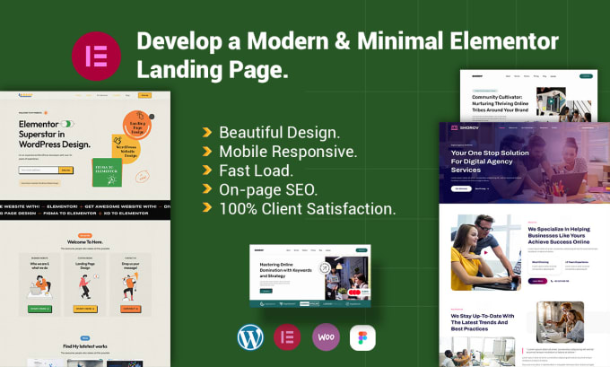 Bestseller - design wordpress landing page or website using elementor pro