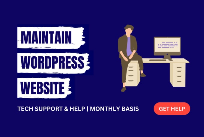 Gig Preview - Do wordpress website maintenance, wordpress support and help