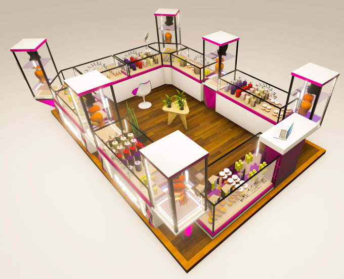 Gig Preview - Design photo realistic kiosks and outstanding 3d expo stands