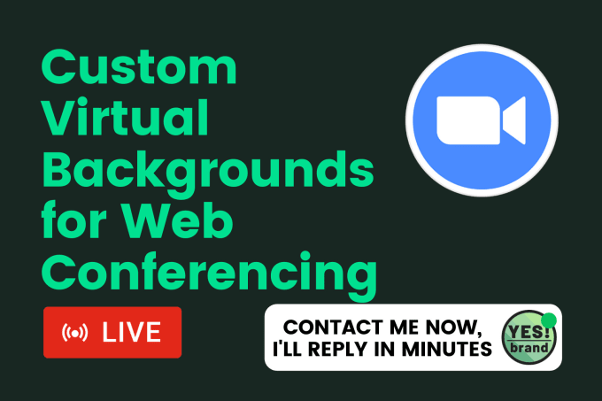 Gig Preview - Design custom zoom virtual meeting background