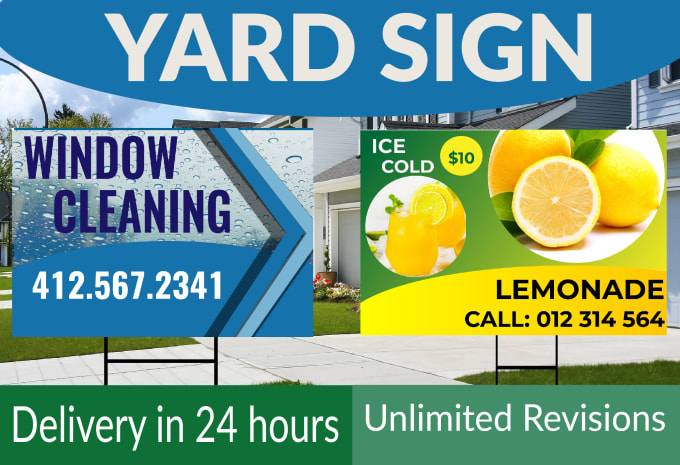 Bestseller - design amazing yard sign or signage design in 24 hours