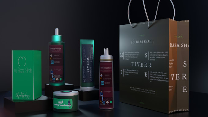 Gig Preview - Create a product packaging  and hyper realistic 3d model