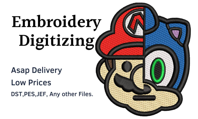 Bestseller - do embroidery digitizing logo into pes,dst,jef