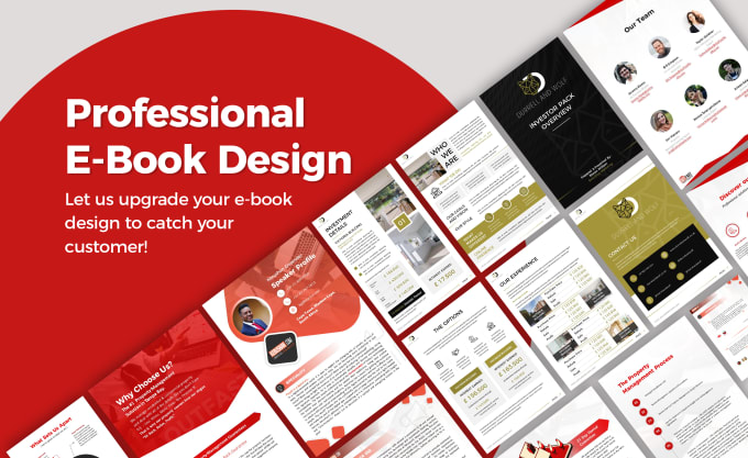 Gig Preview - Design professional ebook, and free editable file