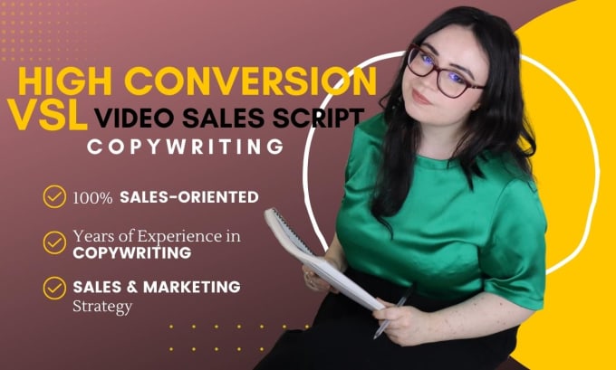 Gig Preview - Write a converting vsl video sales script copywriting