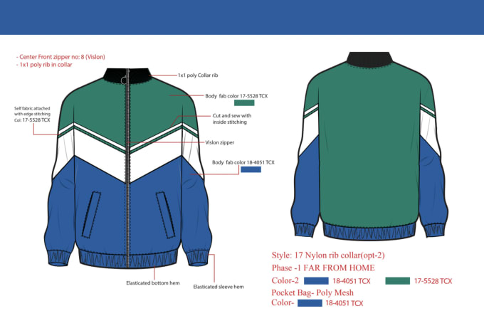 Gig Preview - Do clothing tech pack and flat sketch design for manufacturer