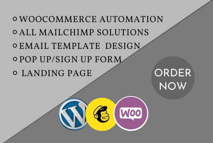 Gig Preview - Design mailchimp email template and woocommerce automation