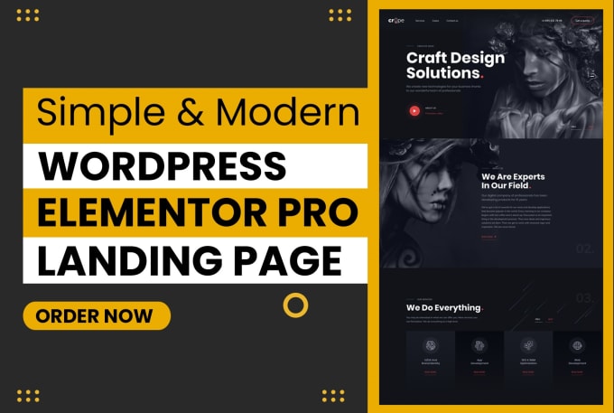 Gig Preview - Build wordpress elementor landing page, squeeze page, sales page, click funnels