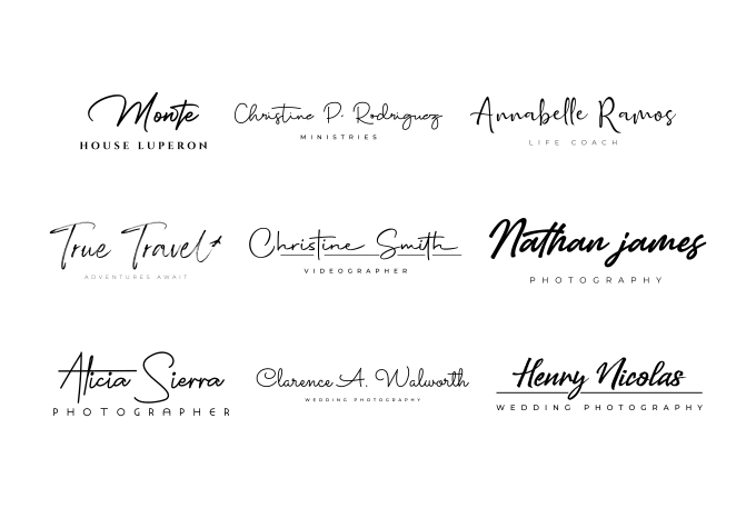 Gig Preview - Design luxury signature logo design for your business