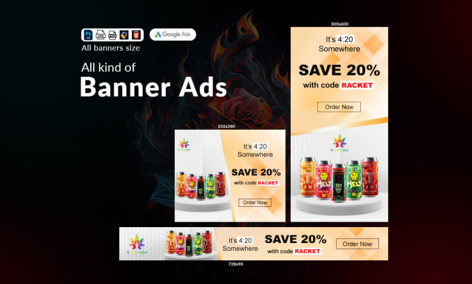 Gig Preview - Design creative banner ads for google ads