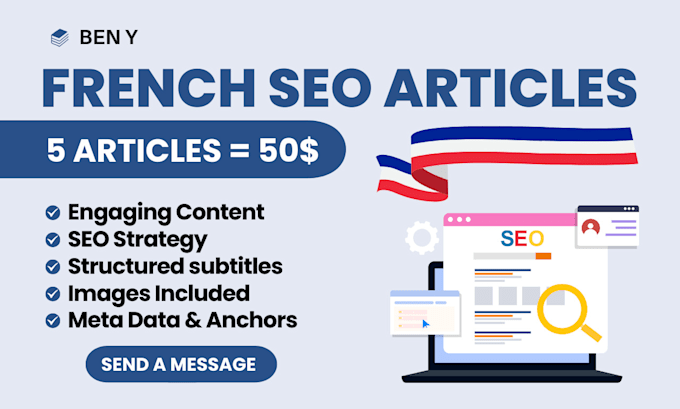 Gig Preview - Write french articles with seo, monthly blog posts