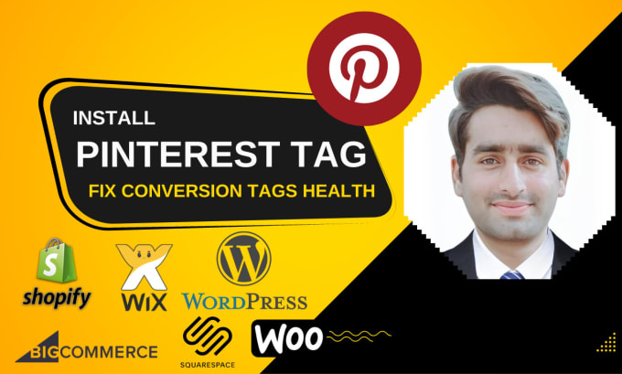 Gig Preview - Install pinterest tag for conversion tracking, claim your website