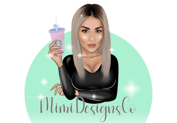 Gig Preview - Design beauty character logo business cartoon portrait