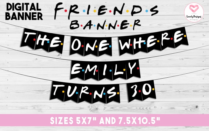 Gig Preview - Design a banner with the theme of friends