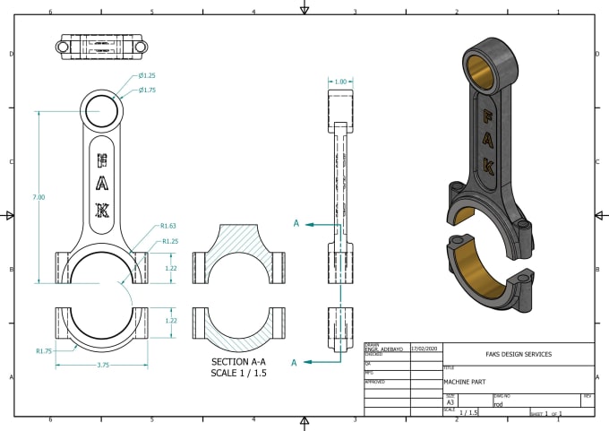 Gig Preview - Create cad models, technical drawings, 3d printer files