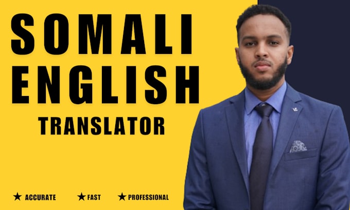 Gig Preview - Professionally translate from english to somali