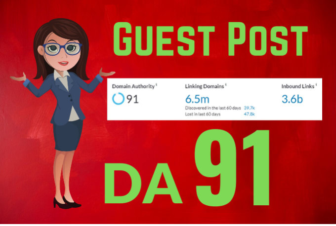 Gig Preview - Do guest post on da 91 site dofollow backlink