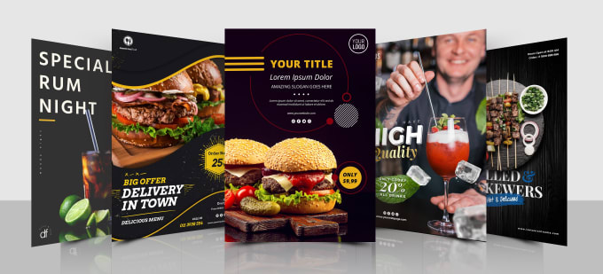 Gig Preview - Design food, drink, juice menu, flyer,poster, banner, posts, brochure