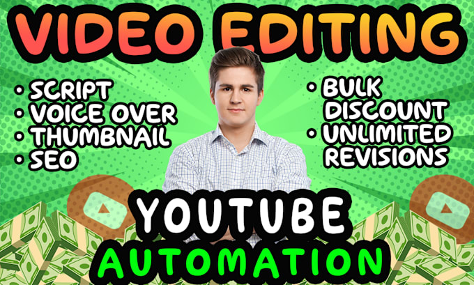 Gig Preview - Do top 10 youtube cash cow video editing and create shorts